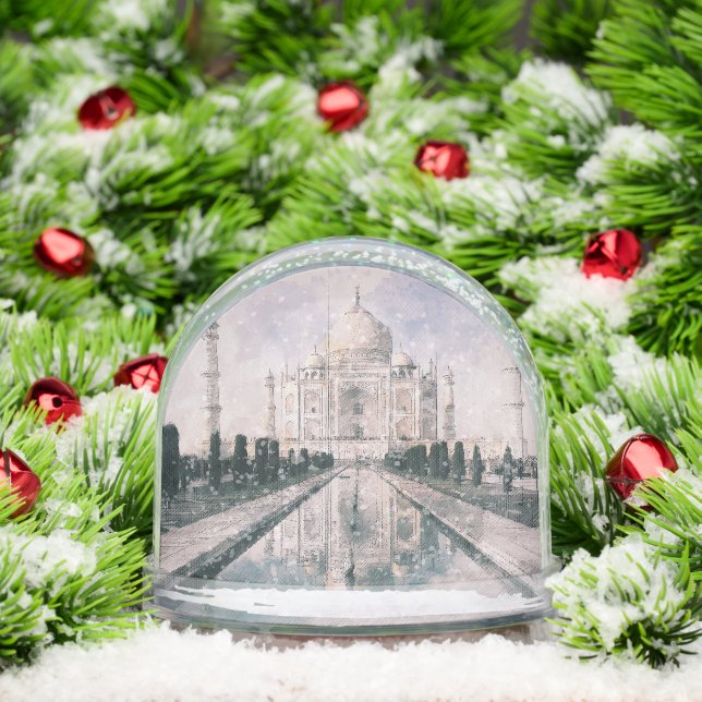 Taj Mahal India – India Travel Souvenir & Romantic Snow Globe (Christmas)