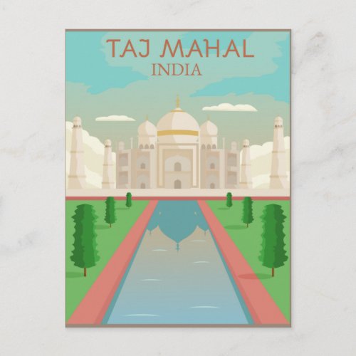 Taj Mahal India Postcard