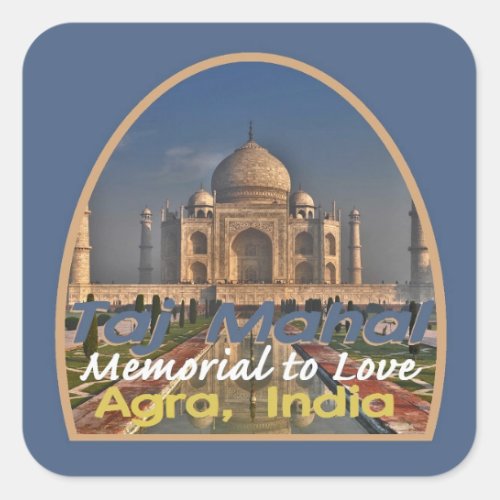 TAJ MAHAL India Square Sticker