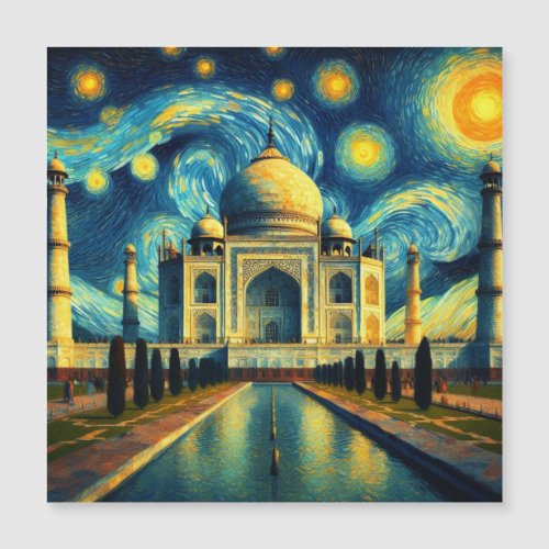 Taj Mahal India Starry Night