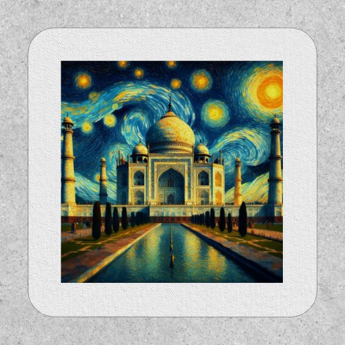 Taj Mahal India Starry Night Patch
