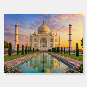 Taj Mahal India Sunset Landscape Foam Board