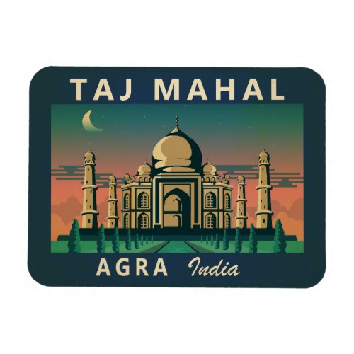 Taj Mahal India Travel Art Vintage Magnet