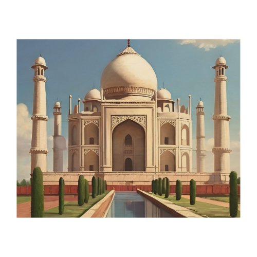 Taj Mahal India  Wood Wall Art