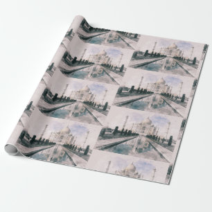 Taj Mahal India Wrapping Paper   Elegant Travel 