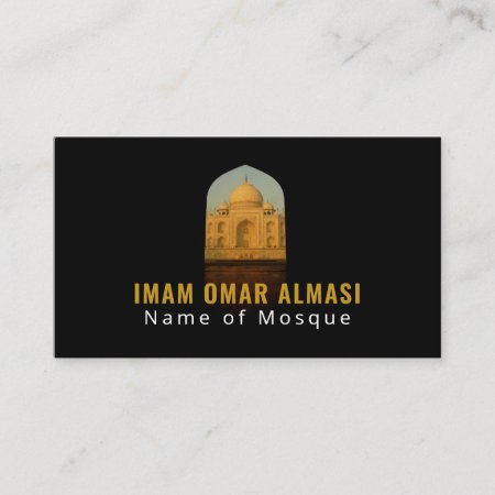 Taj Mahal, Islamic, Religious Business Card
