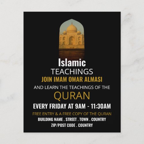 Taj Mahal Islamic Teaching Advertising Flyer