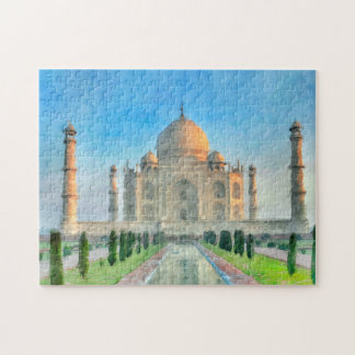 Taj Mahal Jigsaw Puzzle - Colorful Artistic