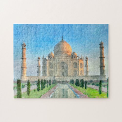 Taj Mahal Jigsaw Puzzle _ Colorful Artistic
