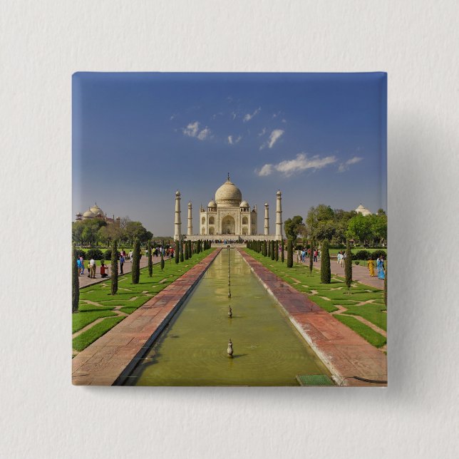 Taj Mahal mausoleum / Agra, India 2 Button (Front)