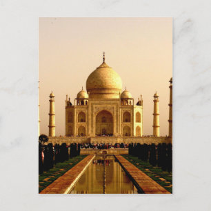 taj mahal mausoleum agra uttar pradesh grave mosqu postcard
