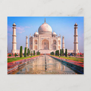 taj mahal Mausoleum India Postcard