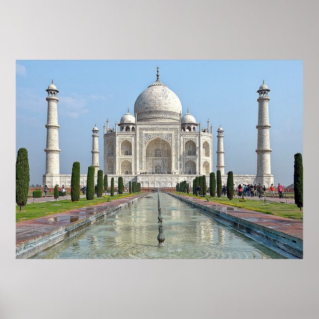 taj mahal Mausoleum India Poster (Front)