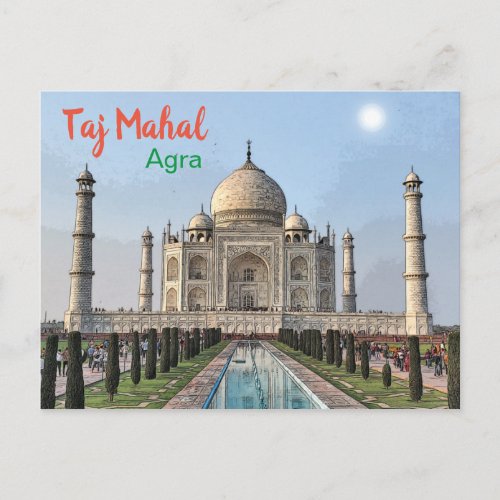 Taj Mahal of India Postcard