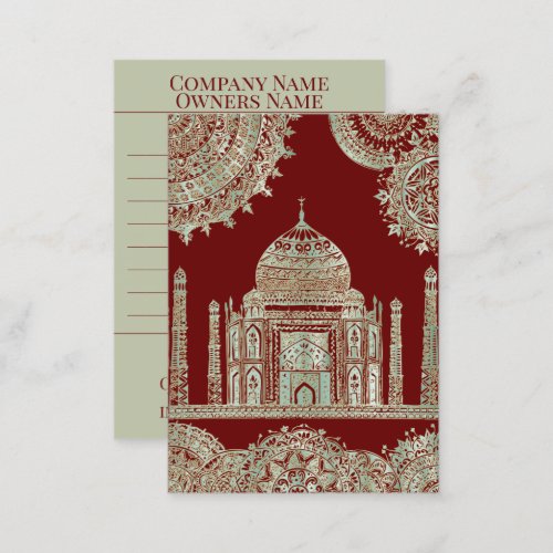 Taj Mahal _ Oriental Bohemian Style Business Card