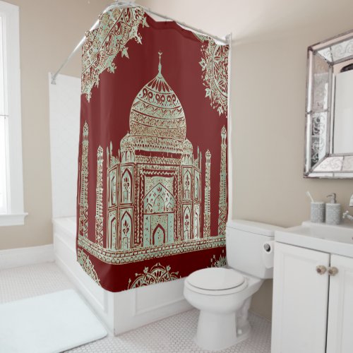 Taj Mahal _ Oriental Bohemian Style Shower Curtain