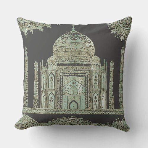 Taj Mahal _ Oriental Bohemian Style Throw Pillow