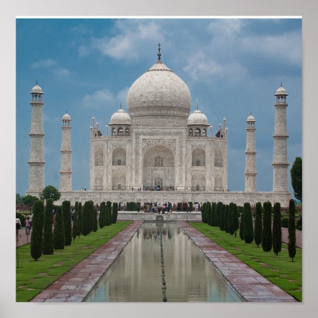 Taj Mahal #119221 Kronen-Palast Morgensonne Poster Plakat 120x80cm 