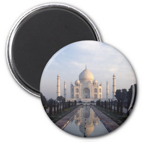Taj Mahal Reflection in Agra Uttar Pradesh India Magnet