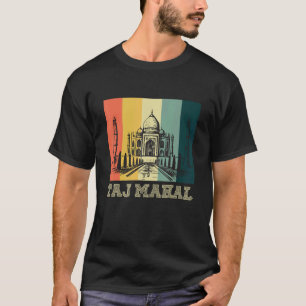 Taj Mahal Retro Vintage Temple From India Asia T-Shirt