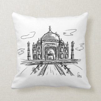 Taj Mahal Throw Pillow