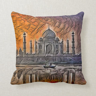 Taj Mahal Throw Pillow