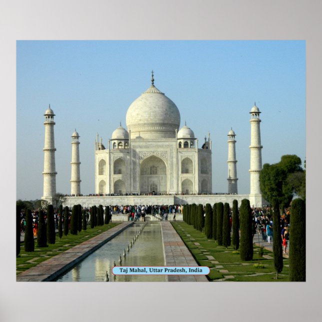 Taj Mahal, Uttar Pradesh, India Poster (Front)
