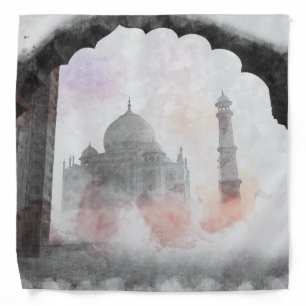 Taj Mahal Vintage Travel Bandana – Holiday Art