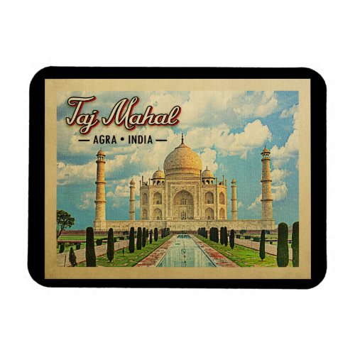 Taj Mahal Vintage Travel India Magnet