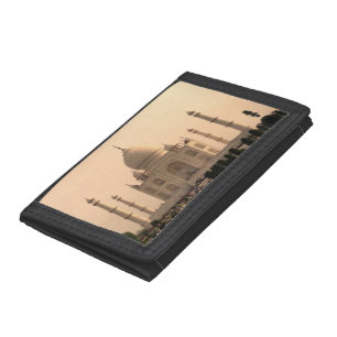 Taj Mahal with people Tri-fold Wallet