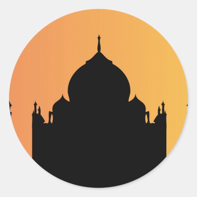 Taj Majal Classic Round Sticker (Front)