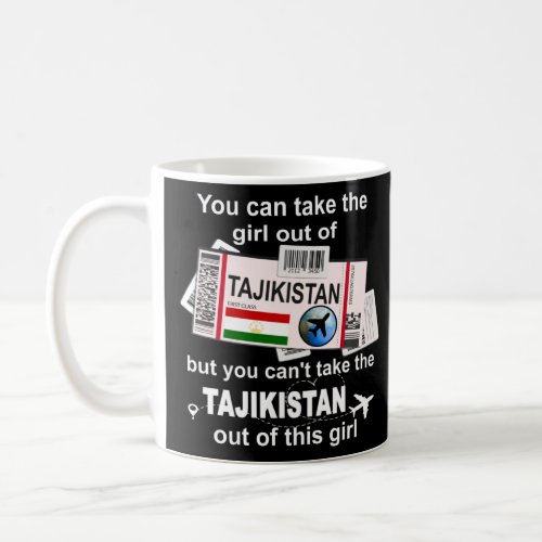 Tajikistan Boarding Pass  Tajikistan Girl  Tajikis Coffee Mug
