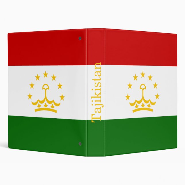 Tajikistan Flag 3 Ring Binder (Background)