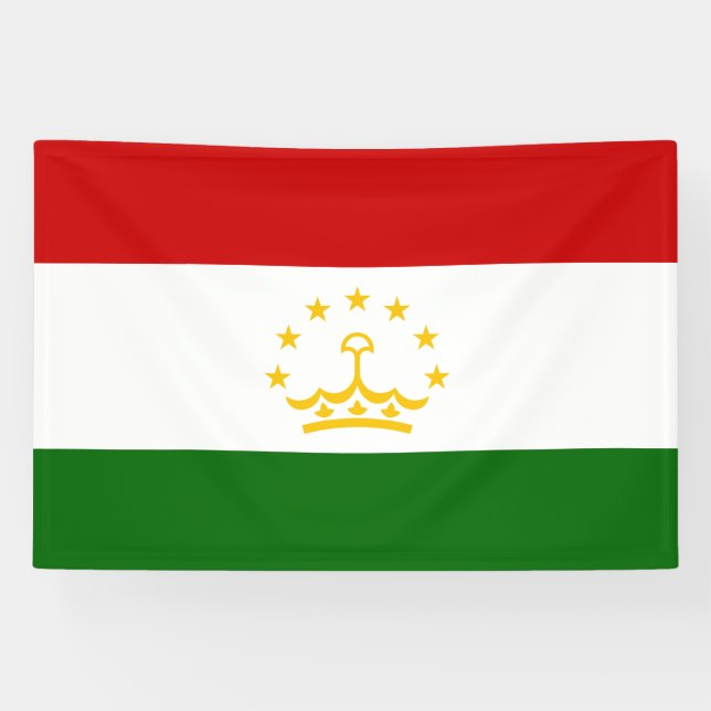 Tajikistan Flag Banner (Horizontal)