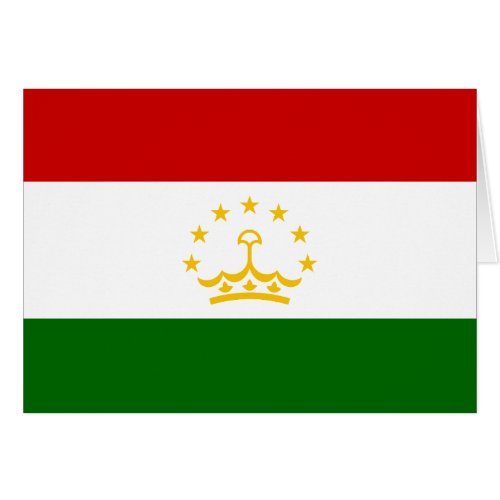 Tajikistan Flag Cards