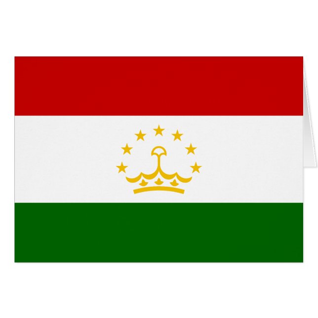 Tajikistan Flag Cards (Front Horizontal)