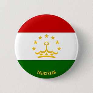 Tajikistan Flag Charming Patriotic Button