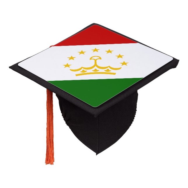 Tajikistan Flag Graduation Cap Topper (Angled)