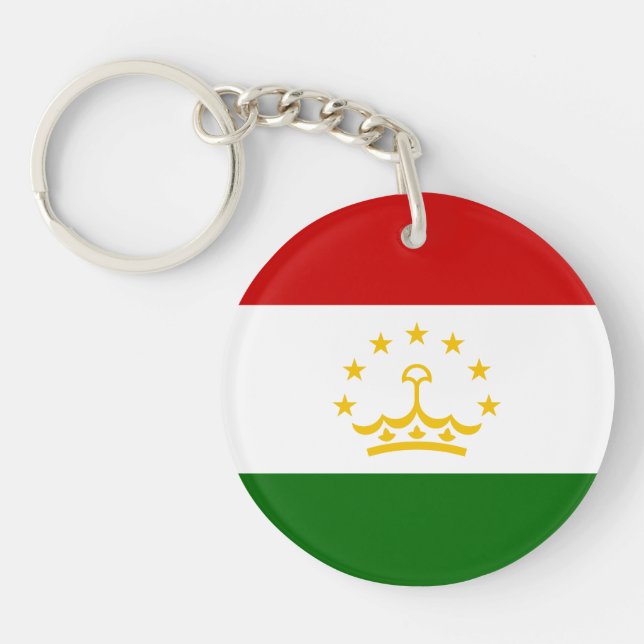 Tajikistan Flag Keychain (Front)