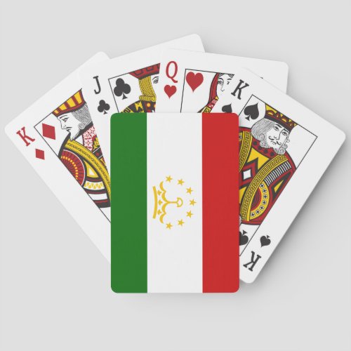 Tajikistan Flag Poker Cards