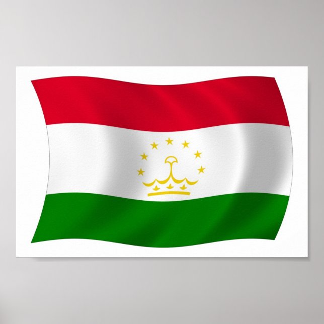 Tajikistan Flag Poster Print (Front)