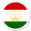 Tajikistan Flag Round Sticker