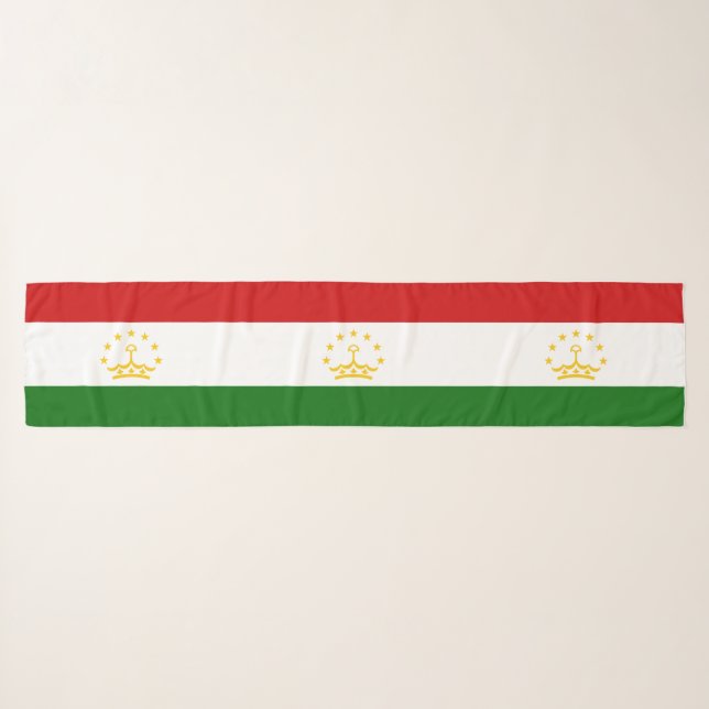 Tajikistan Flag Scarf (Front (Horizontal))