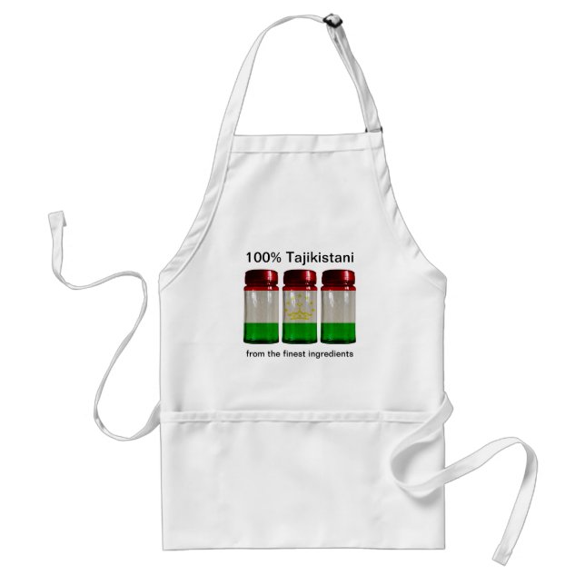Tajikistan Flag Spice Jars Apron (Front)