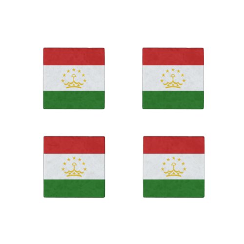 Tajikistan Flag Stone Magnet