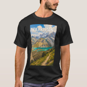 Tajikistan Illustration Travel Art Vintage T-Shirt