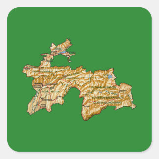 Tajikistan Map Sticker