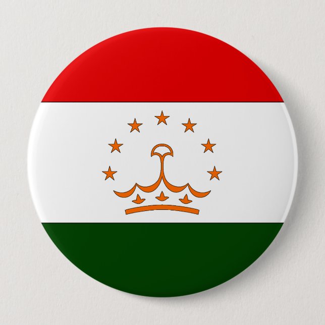Tajikistan Pinback Button (Front)
