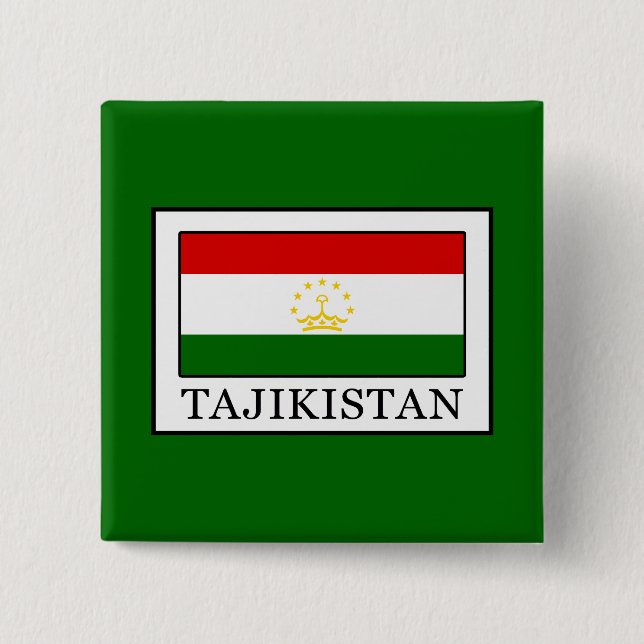Tajikistan Pinback Button (Front)