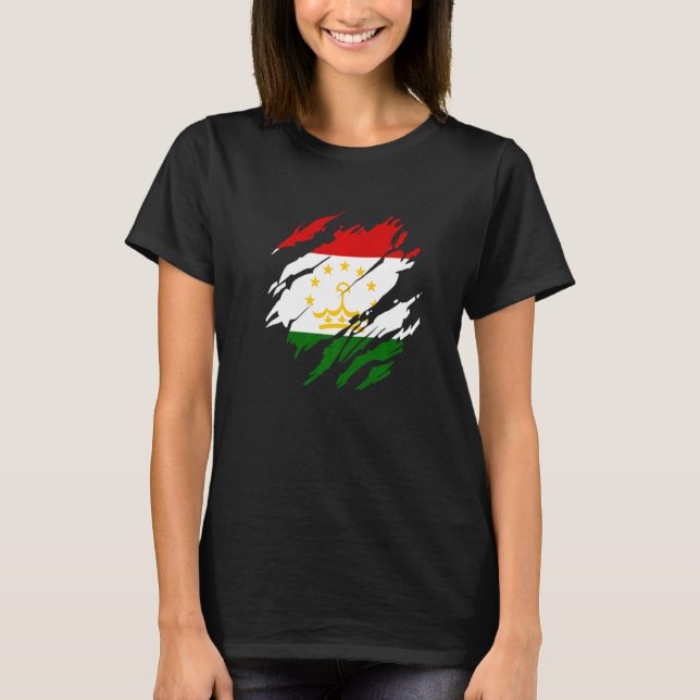 Tajikistani Flag Tajikistan   T-Shirt (Front)